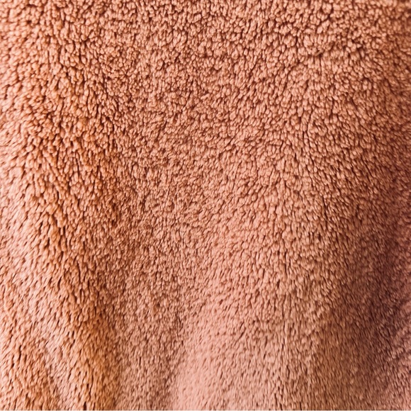 madewell peach pink sherpa teddy fuzzy sweater wide sleeve womens M - Picture 5 of 5
